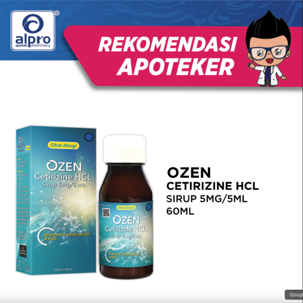 Ozen 5Mg Syrup 60Ml - Atasi Alergi